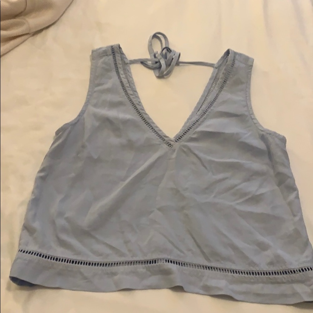 Light blue Bella Dahl crop top